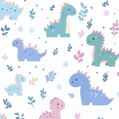 Takoy Bavlnený gabardén (keper) Medic malí dinosaury