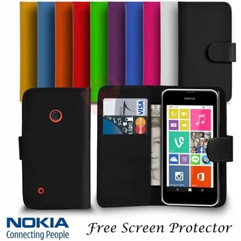 Image 1 of Nokia Lumia 530 Wallet Кожен Калъф + Скрийн Протектор