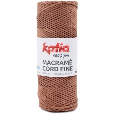 MACRAME CORD FINE 2,5mm Katia Farby MACRAME CORD FINE: 214 medená hnedá - VÝPREDAJ