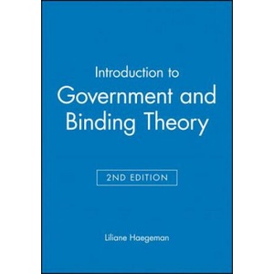 Introduction to Government and Binding Theory 2e | Liliane Haegeman (ISBN: 9780631190677)