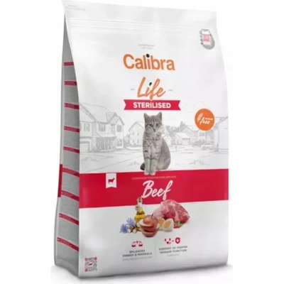 Calibra Cat Life Sterilised suché krmivo pro kastrované kočky HOVĚZÍ 1,5 kg
