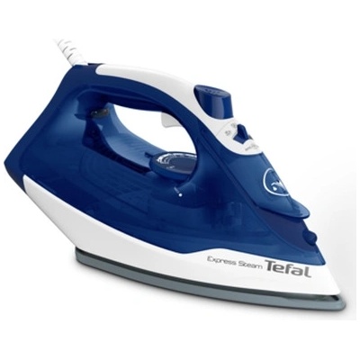 Tefal Express Steam FV2838E0 - парна ютия 2400W, 180g/min ударна пара, керамична плоча - тъмно син/бял
