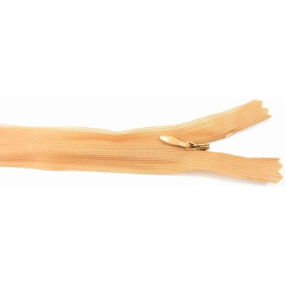 Nedeliteľný skrytý zips (3mm) rôzne farby - dĺžka 18 cm - 60 cm 55 cm Škoricová