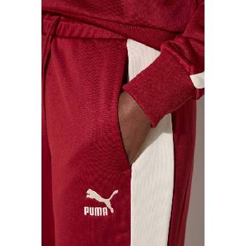 PUMA Спортен панталон Puma Iconic T7 Straight Leg Track Pants в бордо с десен 627996 (627996)