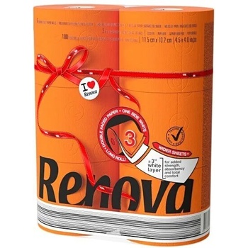 Image 1 of Renova луксозна тоалетна хартия 3 пластова оранжева 6 ролки