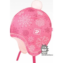 Dráče Dievčenské zimné funkčné čiapky Dráča Polárka 29 ružová vločky Ružová
