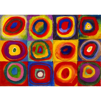 Image 1 of Enjoy - Puzzle Color Study - Squares with Concentric Circles, Wassily Kandinsky - 1 000 piese
