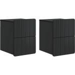 vidaXL Спален шкаф с монтаж на стена 2 бр. Черно 33 x 34, 5 x 43 см (898298)