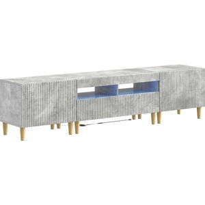vidaXL 3 части LED ТВ шкаф ARNHEM 3 бр. Бетонно сиво (3416599)