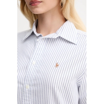 Ralph Lauren Памучна риза Polo Ralph Lauren дамска в лилаво със стандартна кройка с класическа яка 211971500 (211971500)