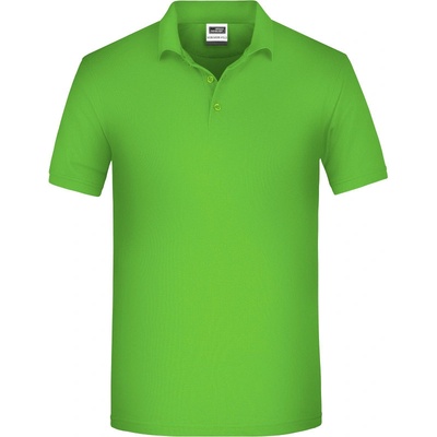 James & Nicholson polokošile JN 874 bio bavlna krátký rukáv pánská Cot-02087404200 zelená lime