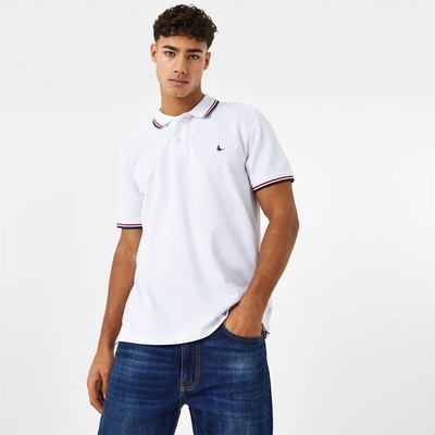 Jack Wills Edgeware Tipped Polo - White