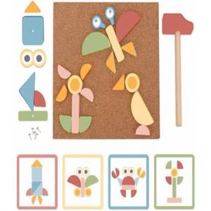Tooky Toy Дървена игра с чукче Tooky Toy TH155N, 4+