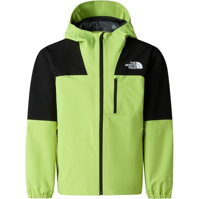 The North Face Детско водоустойчиво яке The North Face Kid's Teen Hike Packable Shell Waterproof jacket - Black / Fizz Lime (703-5340-0512)