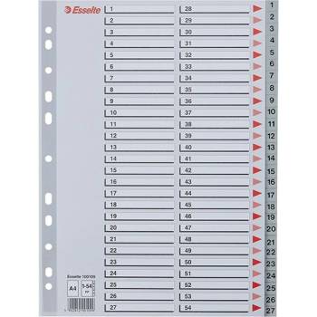 ESSELTE Регистър esselte a/4 пластмаса 1-54 сив 100109 (100109)