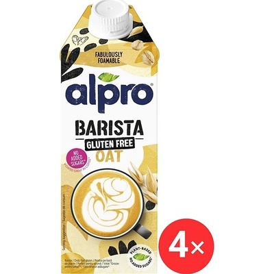 Alpro Barista ovesný nápoj bez lepku 4 x 750 ml