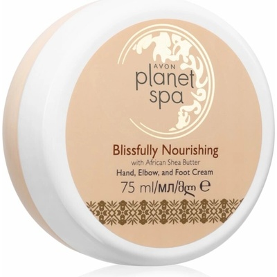Avon Planet Spa vyživující krém na ruce nohy a lokty s bambuckým máslem 75 ml
