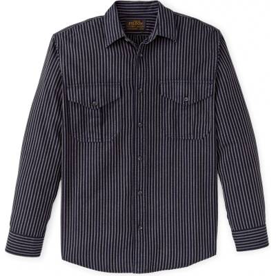 Filson Мъжка риза с копчета Filson LT WT Alaskan Guide Shirt - Indigo / Ticking Stripe - размер XXL (033-3215-0115)