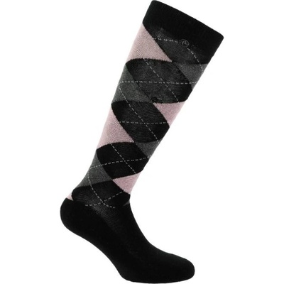 EQUITHEME Podkolenky Argyle black old pink – Hledejceny.cz