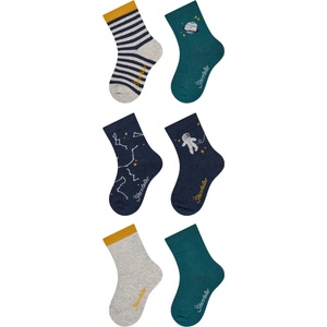 Sterntaler Детска зимна шапка (beanie) Sterntaler Kid's Socken 6-Pack Sports socks - Silber Melange / Ringel - размер 17-18 (EU) (904-7615-0211)