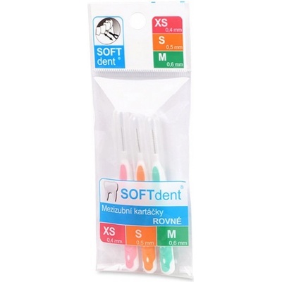 Soft Dent mezizubní kartáček rovný XS - M 0,4 - 6 mm 3 ks