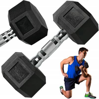 Activ Space Potažené pogumované činky s pevnou váhou 1 x 7,5 kg