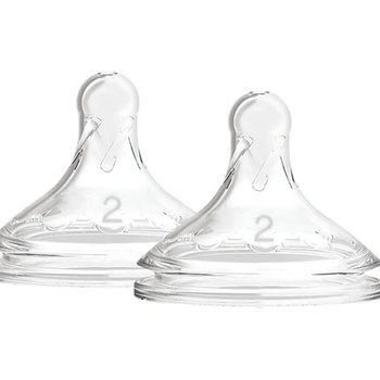 Dr. Brown's Биберони за шишета Dr. Brown's Wide-Neck Options+, 2 броя, 3м. + (72239317488)