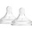 Dr. Brown's Биберони за шишета Dr. Brown's Wide-Neck Options+, 2 броя, 3м. + (72239317488)