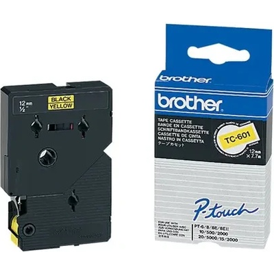 Brother P-Touch TC-601 black on yellow 12mm (TC601)