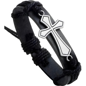 HARAHU Гривна JO - 40933 Cross - Черна / Сребърна KP40933