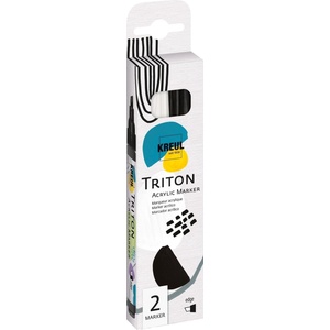 Kreul Triton Комплект маркери за текстил 1 - 4 mm White & Black 2 бр (17892)