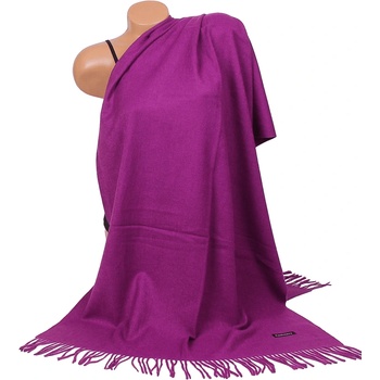 Image 1 of Кашмирен шал с ресни във виолетово