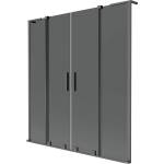 Mexen Velar L Дуо параван за вана, 2-крилен плъзгащ се 160 x 150 см, графит, оръжеен метал - 896-160-003-42-95 (896-160-003-42-95)