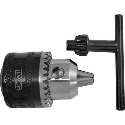 4CZech Sklíčidlo vrtačkové zubové s kličkou 0,6-6mm s kuželem B10, házivost do 0,35mm - 4CZ-H06K-B10