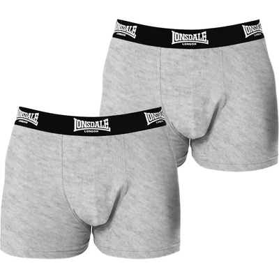 Lonsdale Мъжки боксерки Lonsdale 2 Pack Trunk Mens - Grey