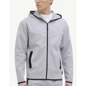 JACK & JONES Sweat Zip Hoodie Grey - magazinko