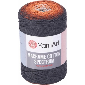 YARNART Macrame Cotton Spectrum 225 m 1307 Terracotta Grey юта (Macrame Cotton Spectrum 1307)