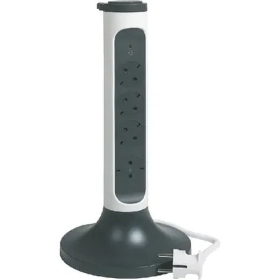 Legrand РАЗКЛОНИТЕЛА КУЛА 4х ШУКО С ЗАЩИТА КАБЕЛ 2м - БЯЛ/СИВ (lg-694505)