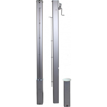 Merco stĺpiky tenisové Square 80 alu elox ,štvorhranný profil 80x80mm 1 pár