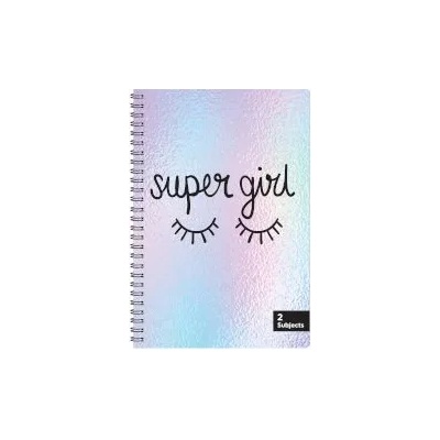 Sentio Тетрадка със спирала Super Girl 17х25см, 70 листа, 2 теми