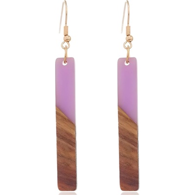 HARAHU Обеците wo-32696 - Лилава kp32696 (wo-32696)