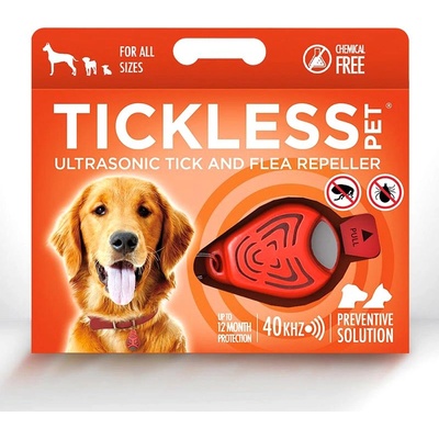 Tickless Ултразвуков репелент за кърлежи за животни tickless pet - оранжев