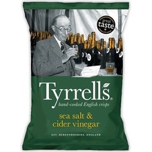 Tyrrells chipsy s příchutí mořské soli a jablečného octa 150 g