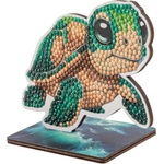 Craft Buddy Комплект за диамантена бродерия, Craft Buddy, Crystal Art Buddies, Костенурка, 7 части