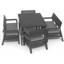 ALLIBERT DELANO záhradný set, grafit/sivá