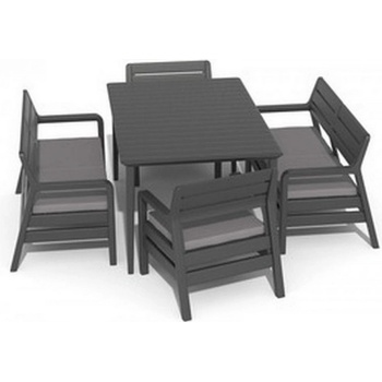 ALLIBERT DELANO záhradný set, grafit/sivá