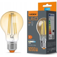 Videx LED žiarovka 10W Filament Teplá biela Amber E27