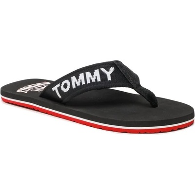 Tommy Jeans Джапанки Tommy Jeans Flip Flop Logo Tape EM0EM01147 Black BDS (Flip Flop Logo Tape EM0EM01147)