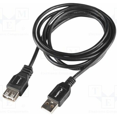 Lanberg CA-USBE-15CU-0018-BK USB-A, USB-A, 1,8m, černý