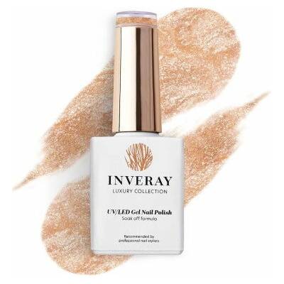 Inveray UV/LED Gél lak N°303 Oasis trblietavý šampanský žltý 10 ml